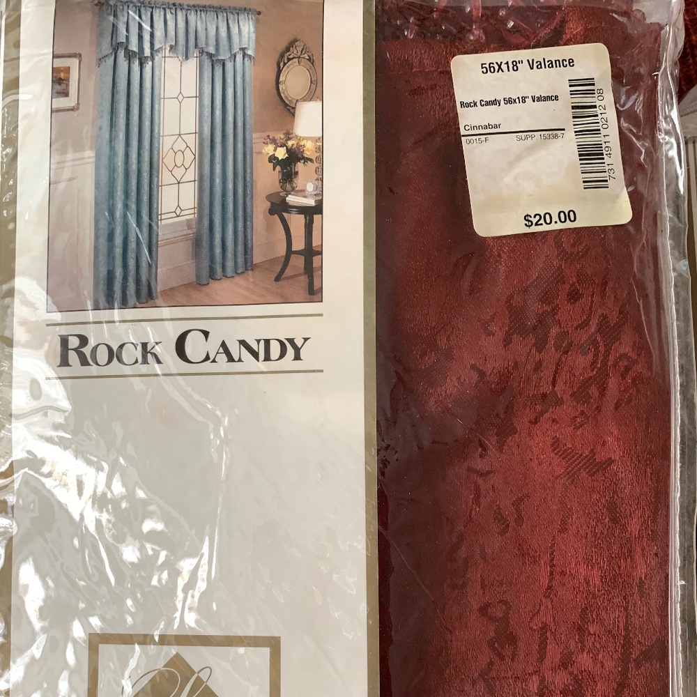 Red Cinnabar Curtains & Valances (NWOT) - Picture 4 of 11